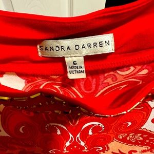 Size 6 orange print dress-GORGEOUS